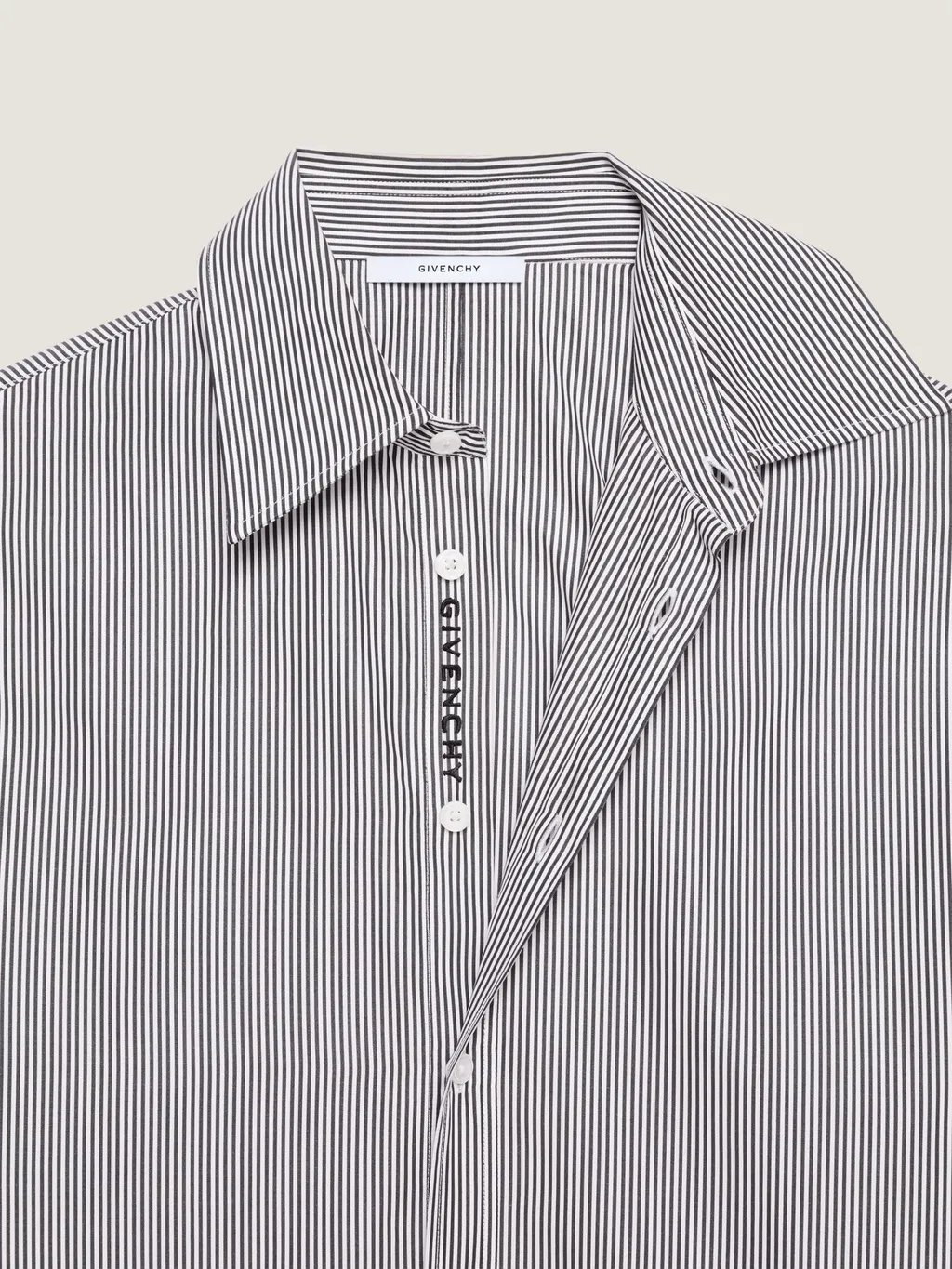 Givenchy Striped Collared Long-Sleeve Shirt