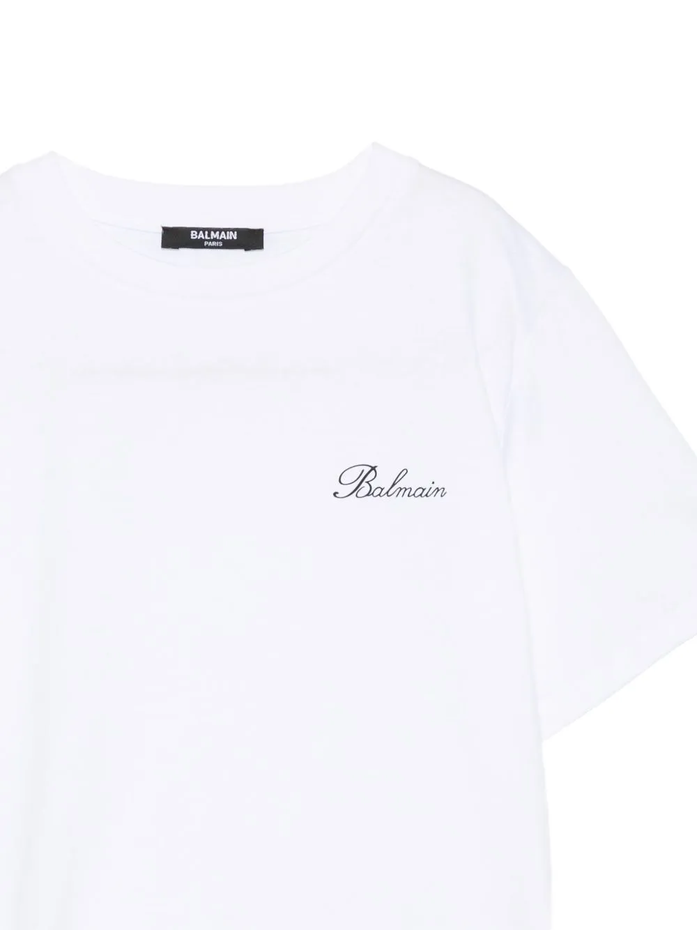 Ribbed-Trim Short-Sleeve T-Shirt