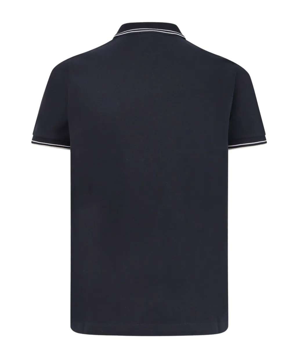 Stone Island Logo Patch Buttoned Polo Shirt