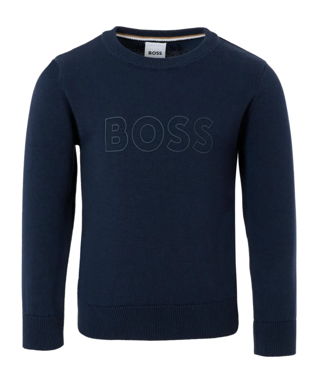 Hugo Boss Kids Embossed-Logo Crewneck Sweatshirt