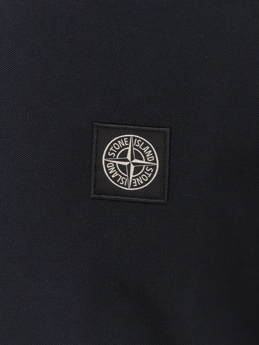 Stone Island Logo Patch Short-Sleeved Polo Shirt