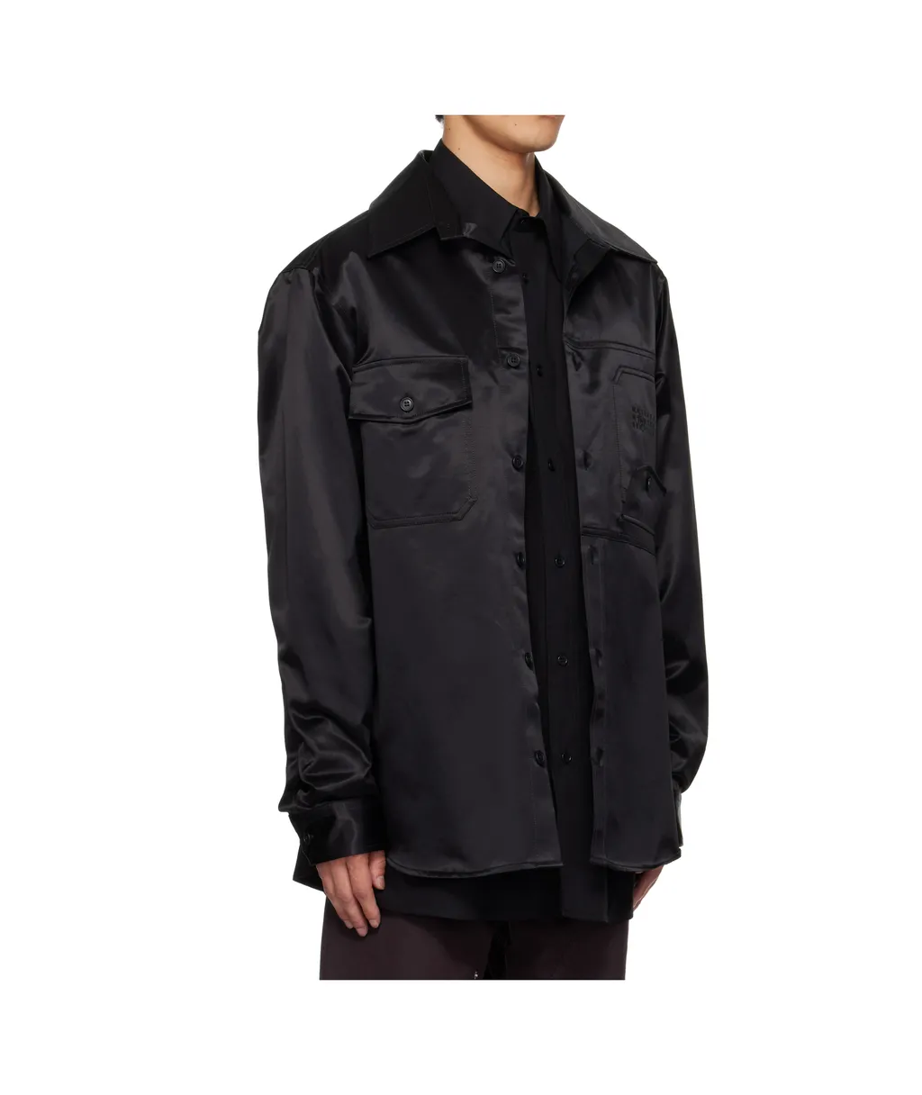 Satin Button-Up Shirt