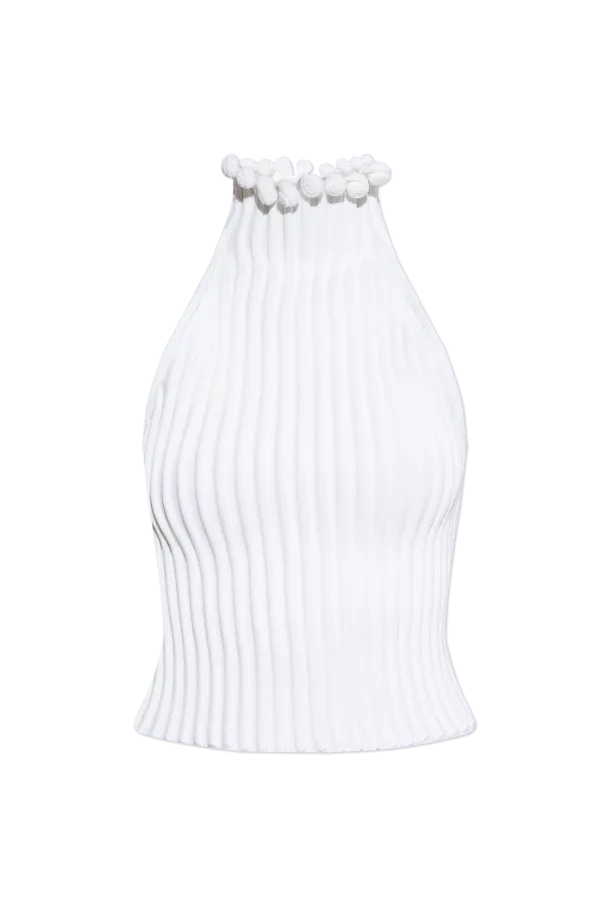 Pom-Pom Halterneck Top