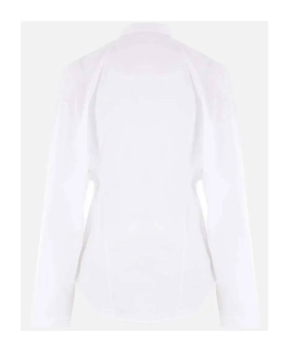 AlaÏA Long-Sleeved Curved Hem Shirt