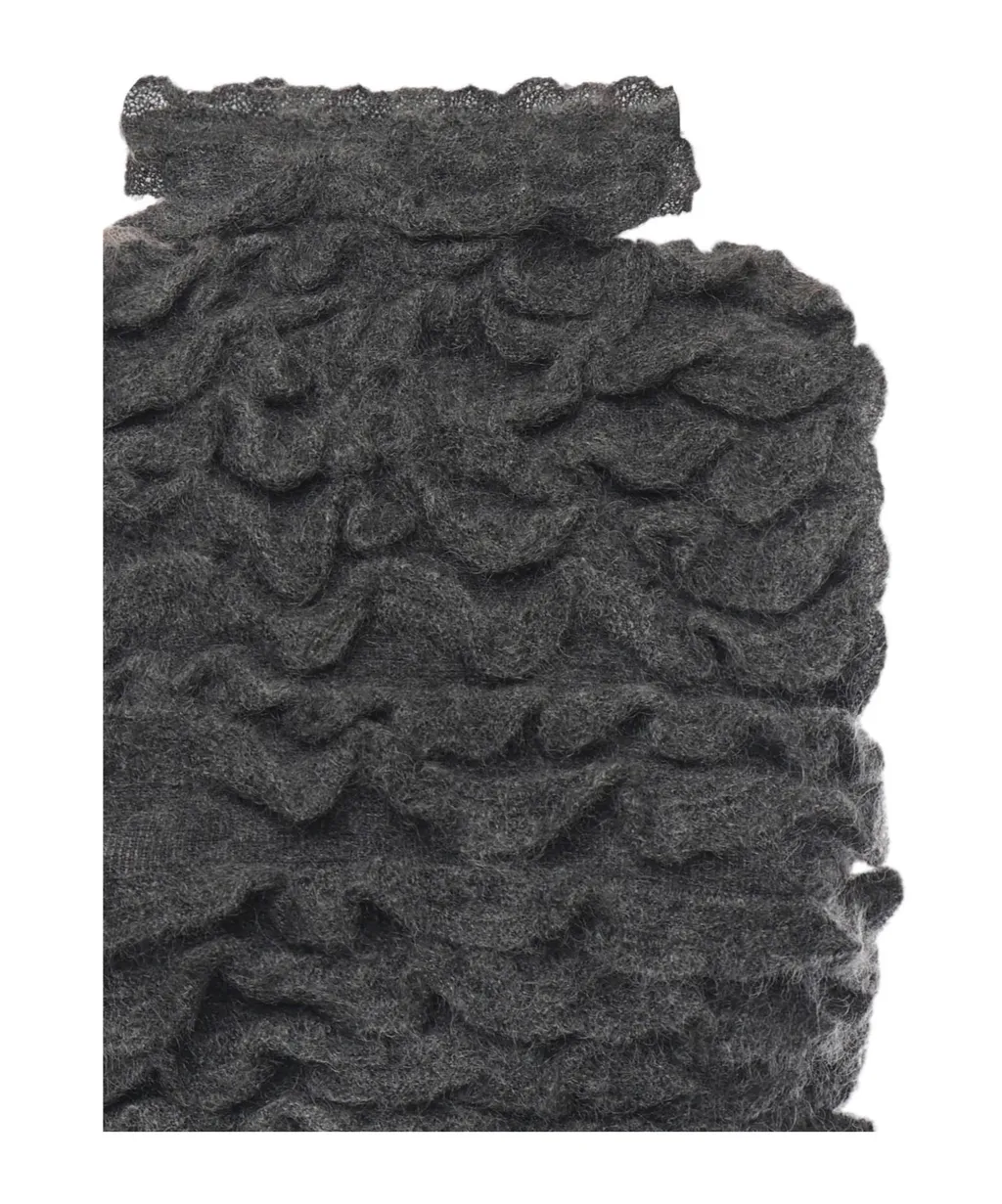 AlaÏA Ruffed Knitted Sleeveless Jumper