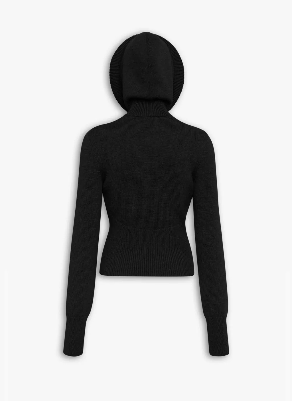 Alaa Sculotural Hood Ribbed Knit Jumper