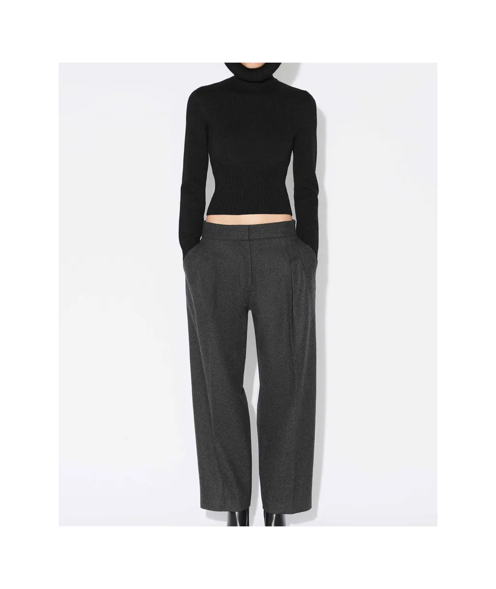 Alaa Sculotural Hood Ribbed Knit Jumper