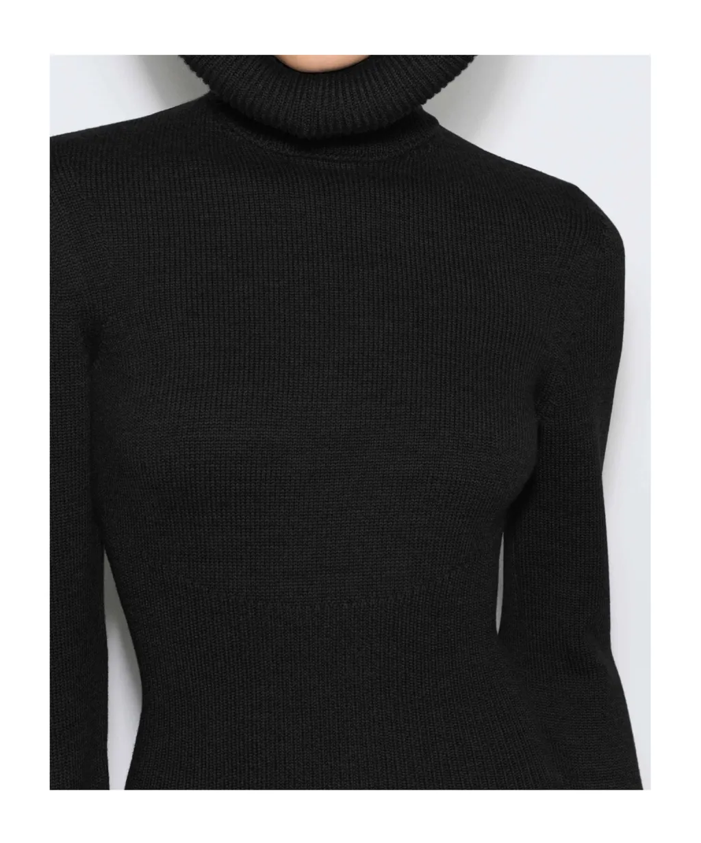 Alaa Sculotural Hood Ribbed Knit Jumper