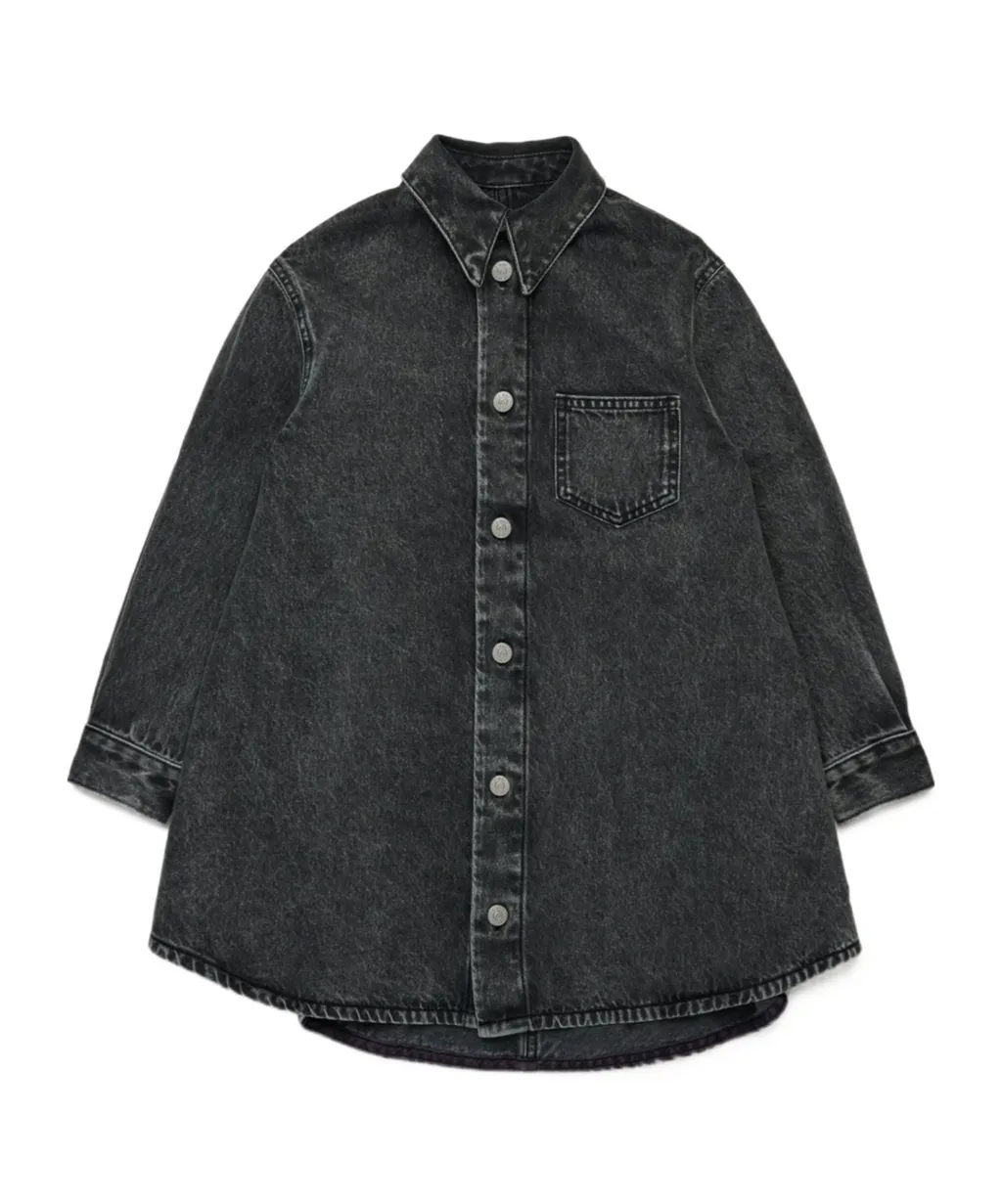Mm6 Maison Margiela Kids Denim Maxi Shirt Dress