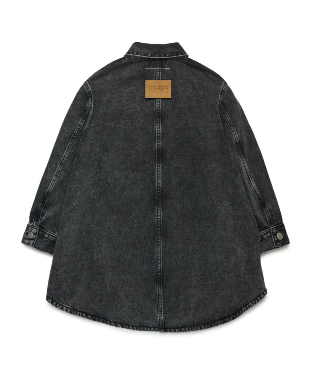 Mm6 Maison Margiela Kids Denim Maxi Shirt Dress