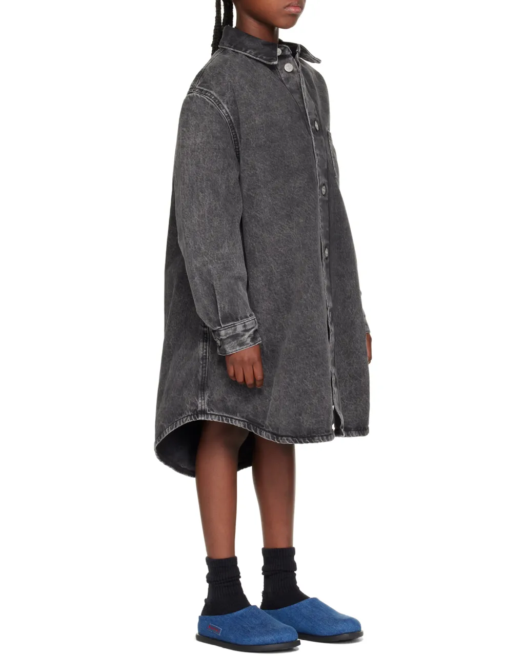 Mm6 Maison Margiela Kids Denim Maxi Shirt Dress