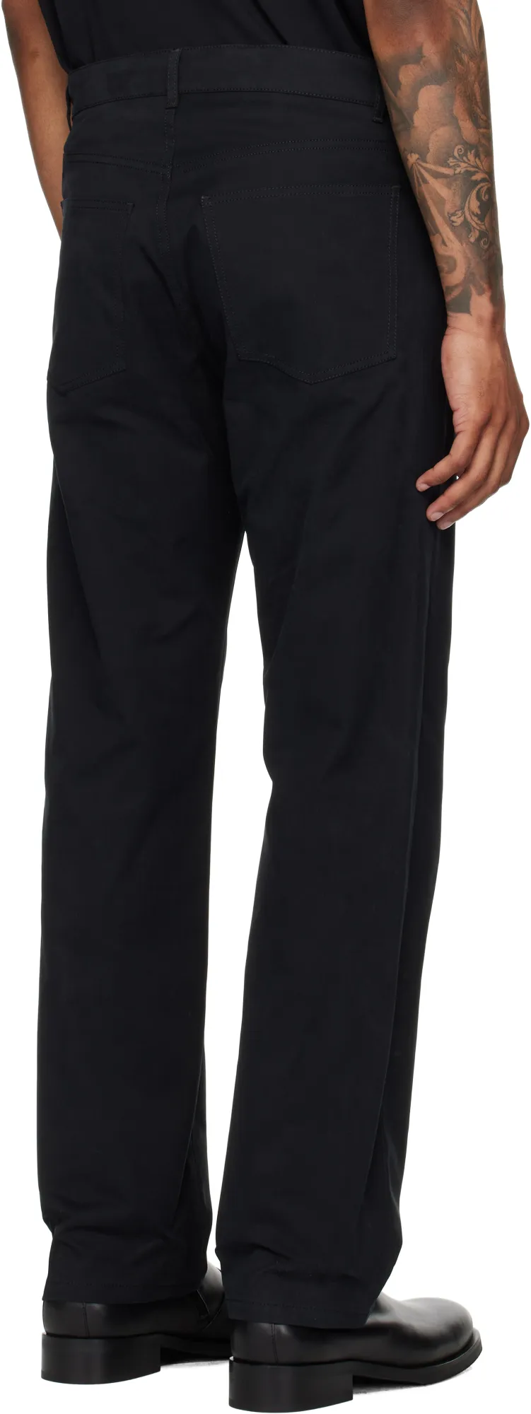 Denim Trousers With Belt Loops