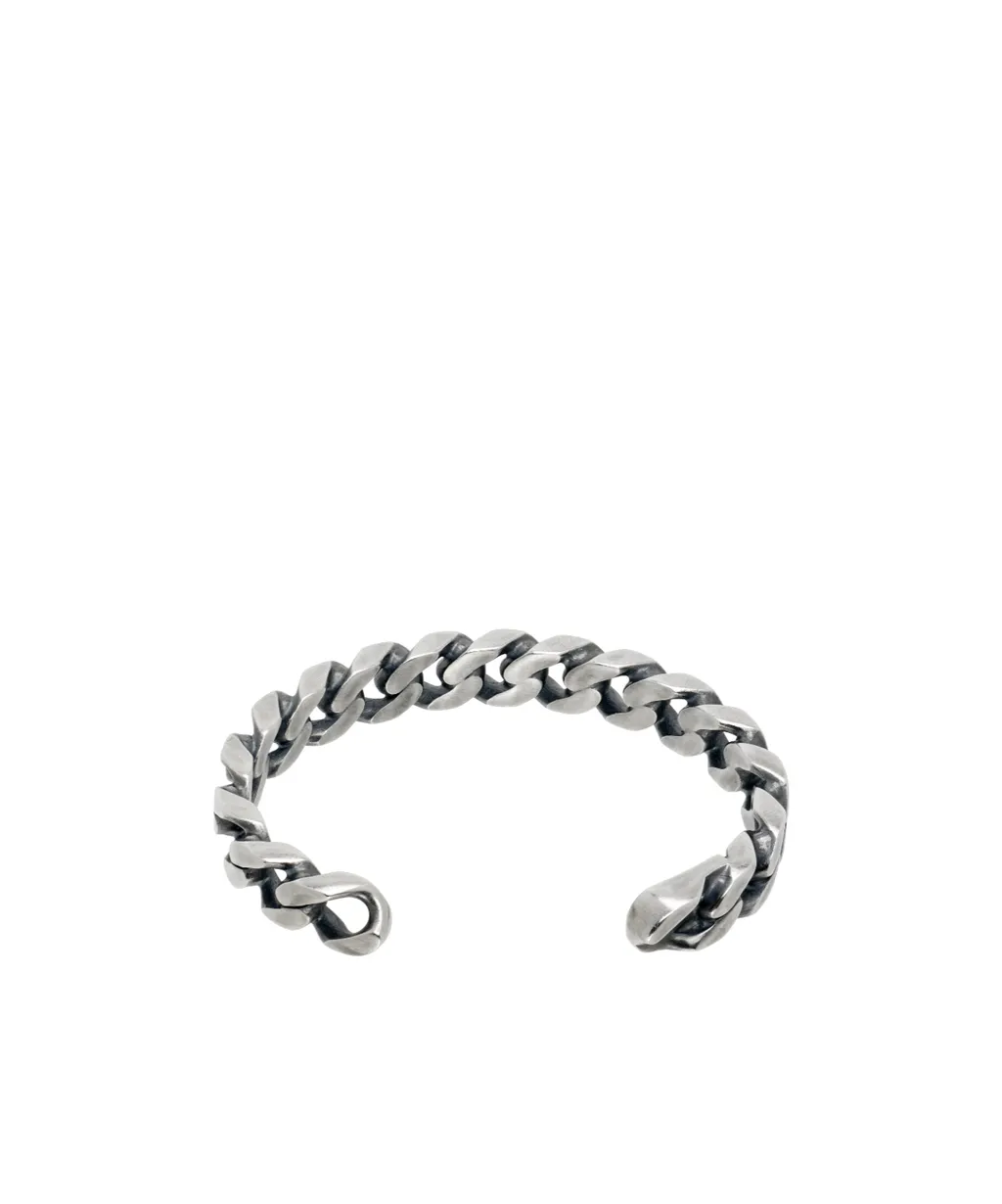 Mm6 Maison Margiela Curb-Chain Logo Engraved Bracelet