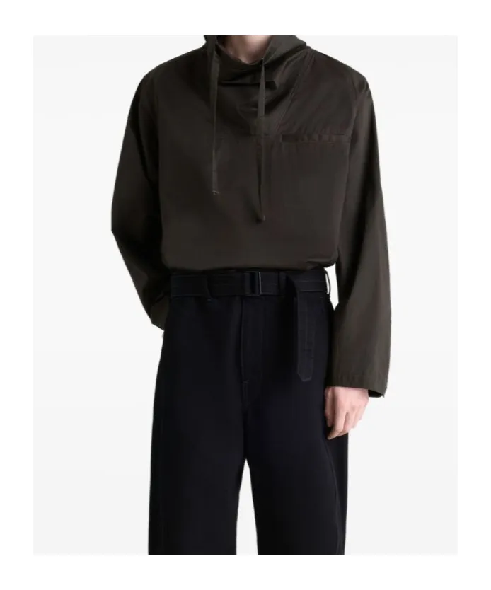 Lemaire Funnel Neck Drawstring Sweatshirt