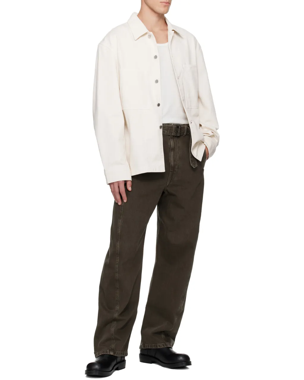 Lemaire Long Sleeved Patch-Pocket Shirt