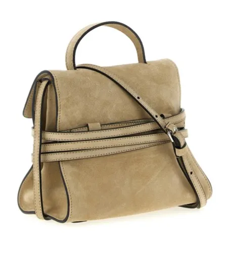 Moschino Tie Me Foldover Top Small Tote Bag