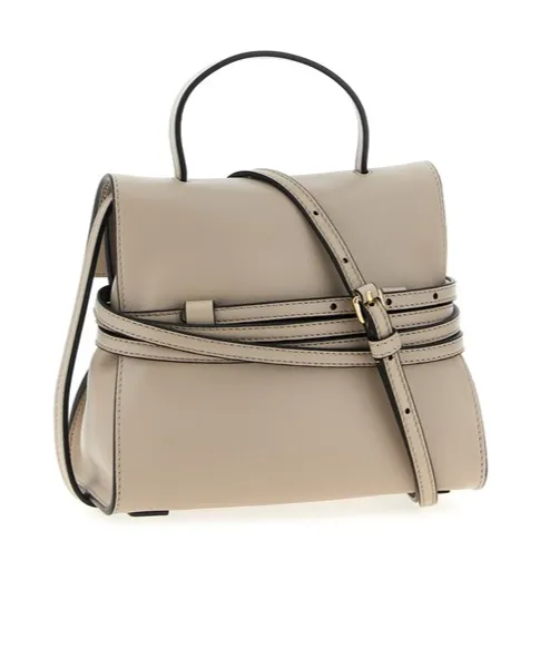 Moschino Tie Me Foldover Top Small Tote Bag