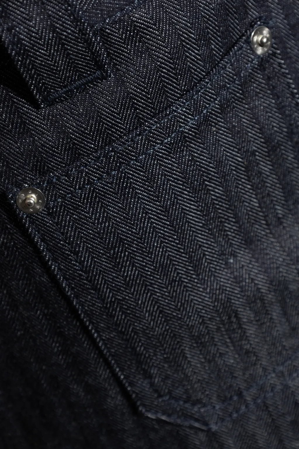 Cargo Trousers In Herringbone Denim