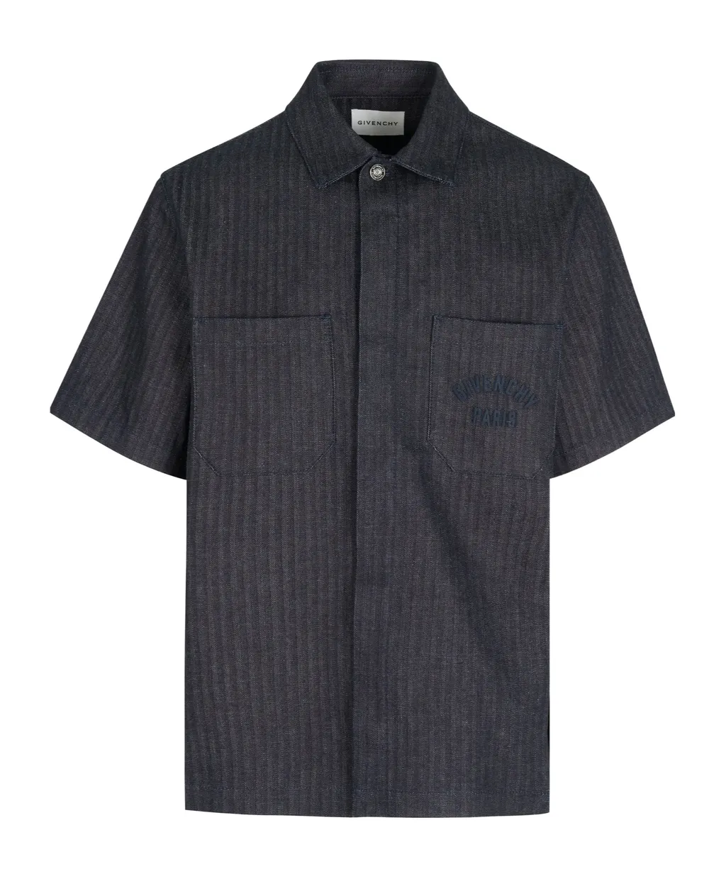 Shirt In Herringbone Denim