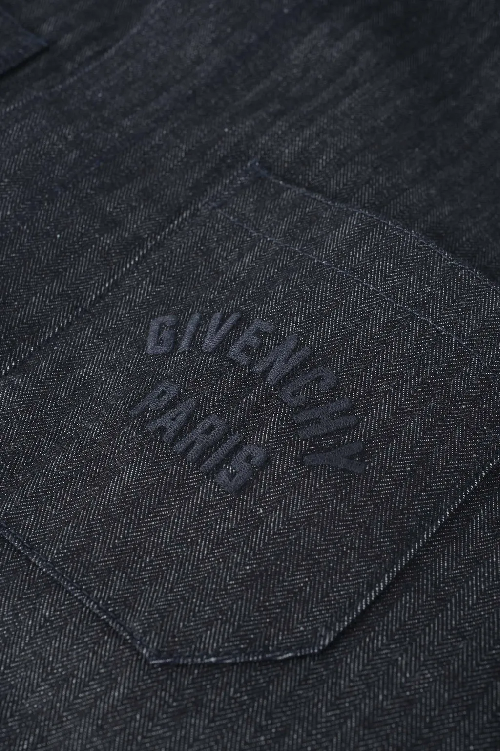 Shirt In Herringbone Denim
