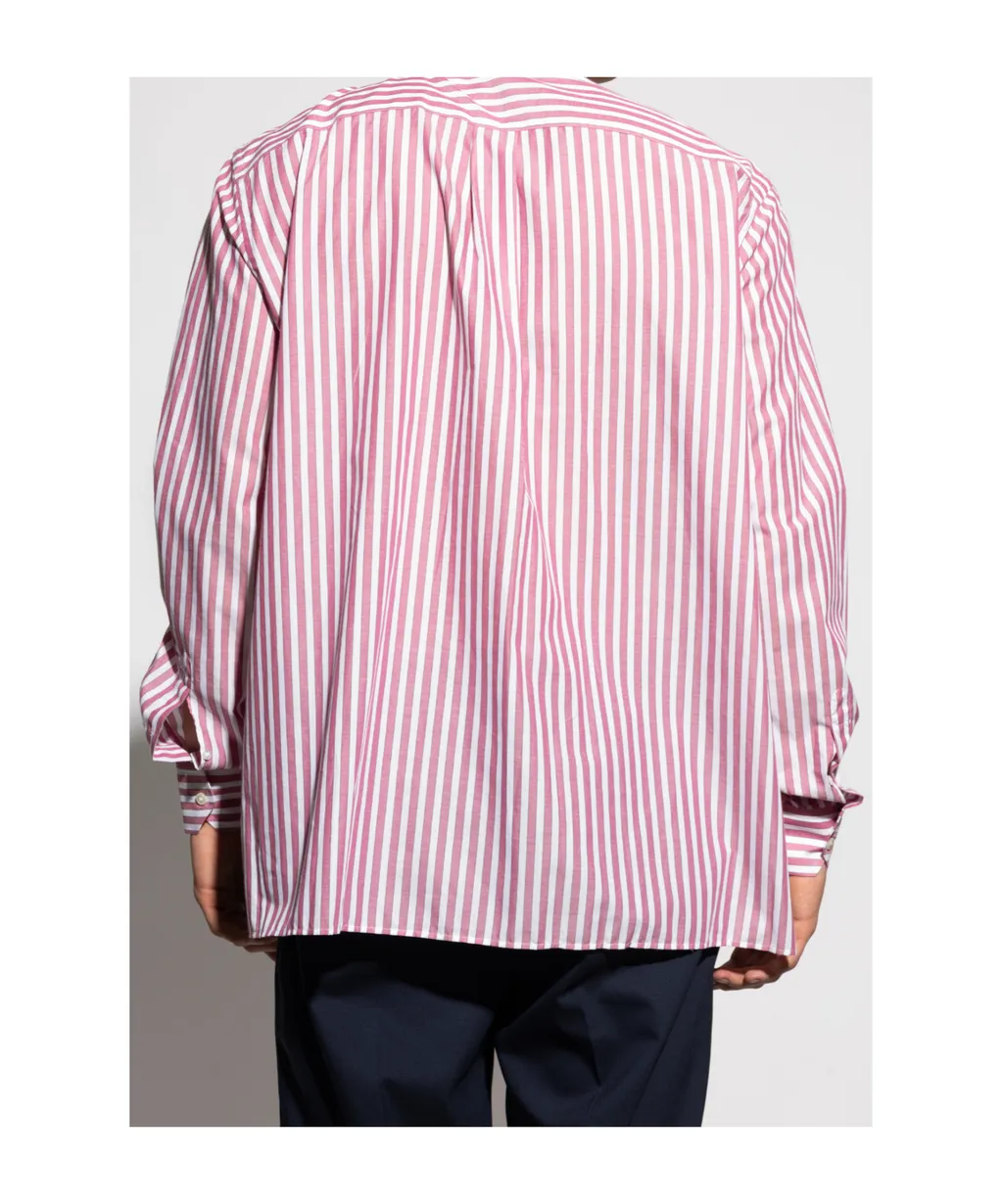 Etro Pegaso Embroidered Striped Shirt