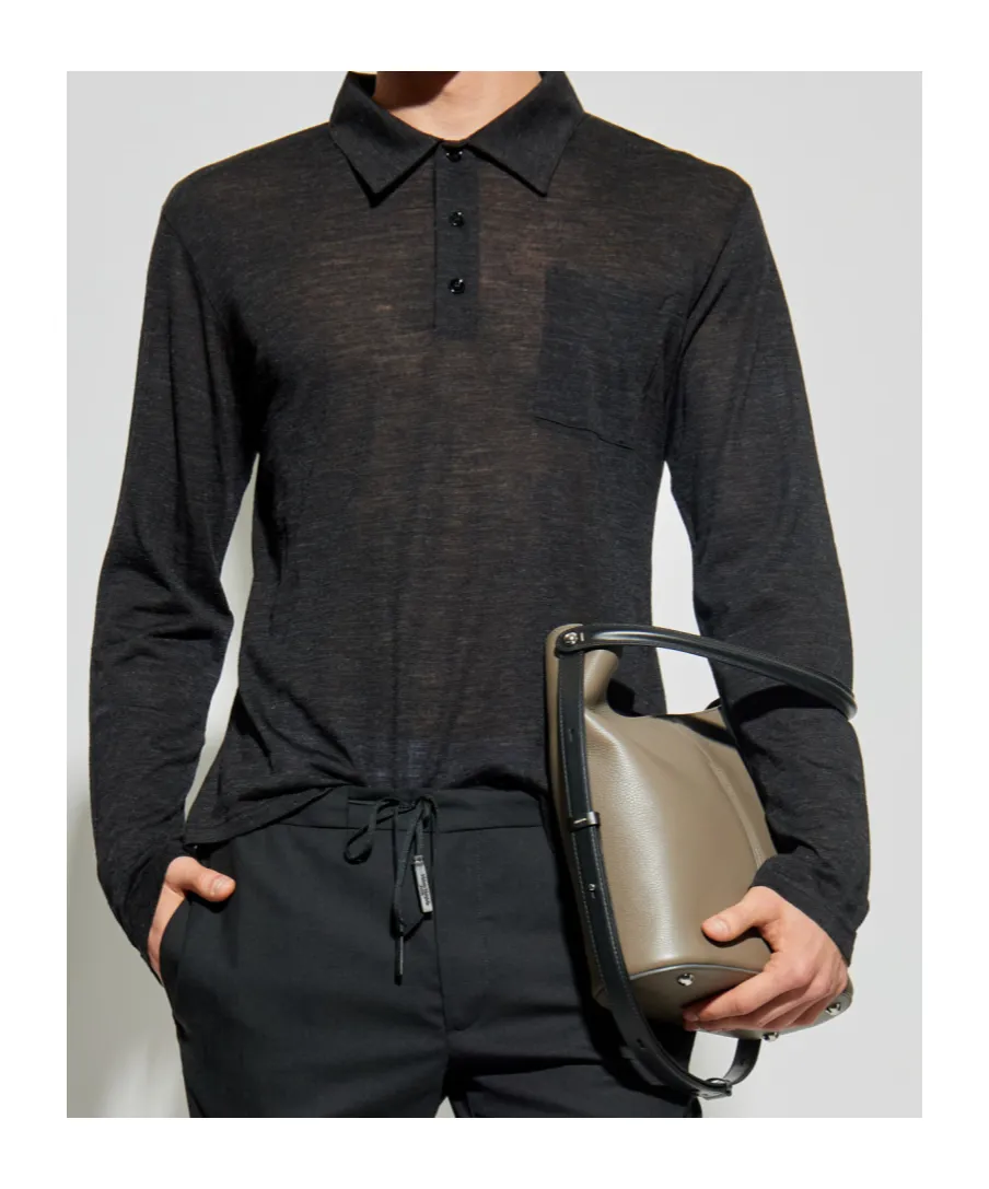 Mm6 Maison Margiela Long-Sleeved Polo Shirt