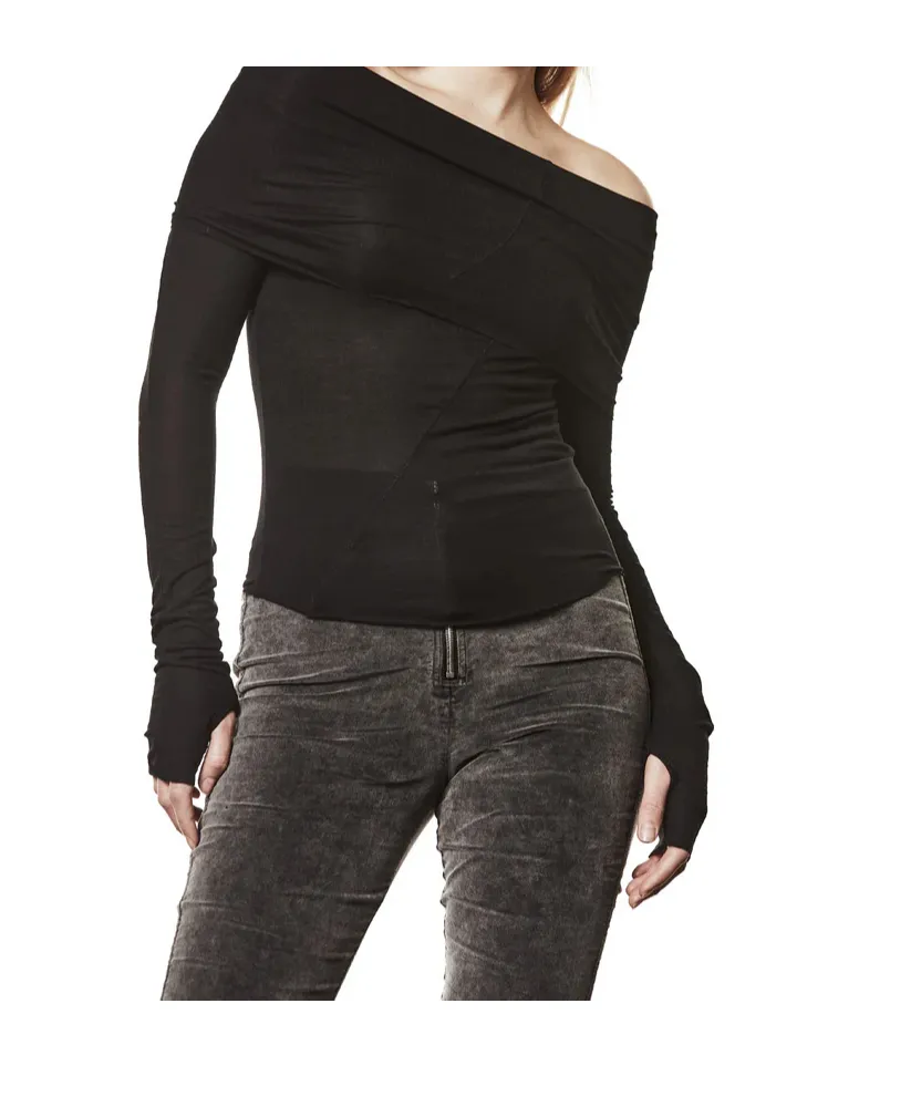 Thom Krom Draped Long-Sleeve Top