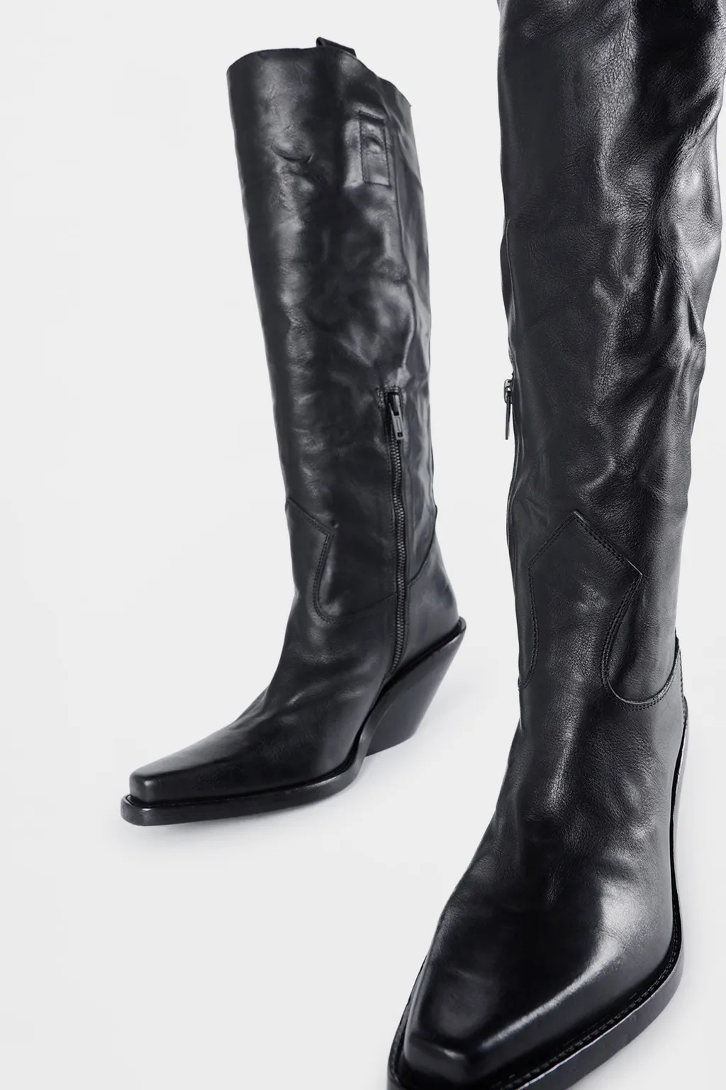 Lidar Calf-Leather Cowboy Boots