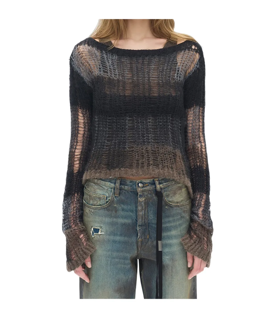 Leocadie Slim Fit Open Neck Sweater