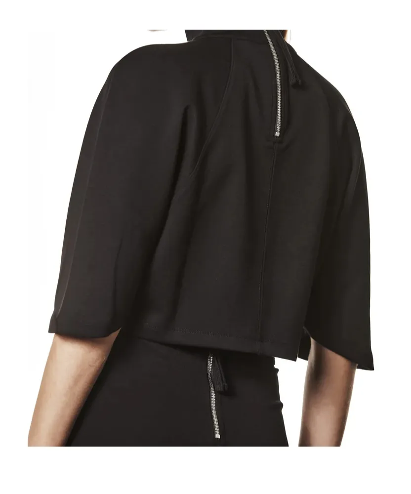 Thom Krom Zip Detailed High Neck Cropped Top