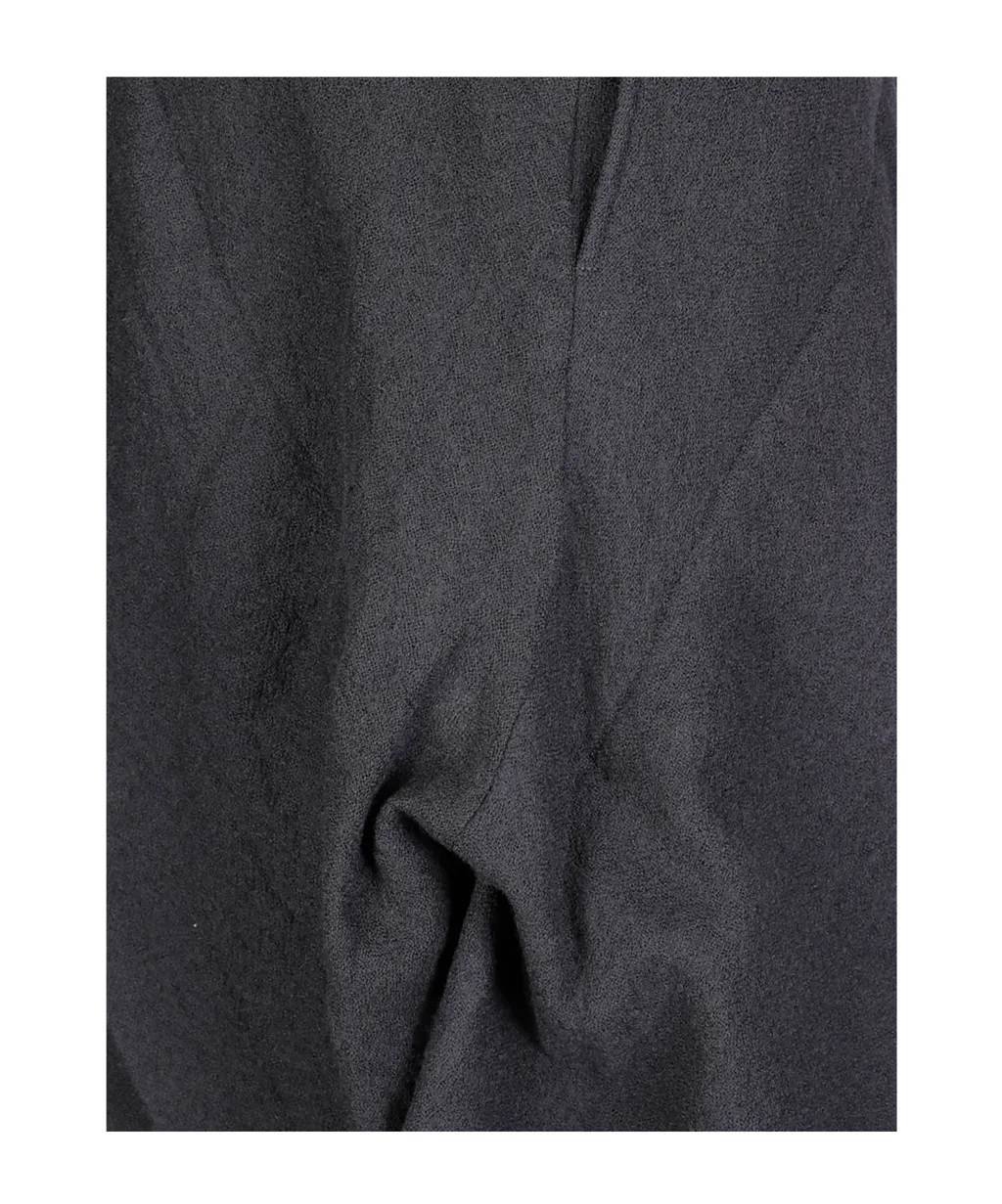 Yohji Yamamoto Tucked Stitched Asymmetric Midi Skirt