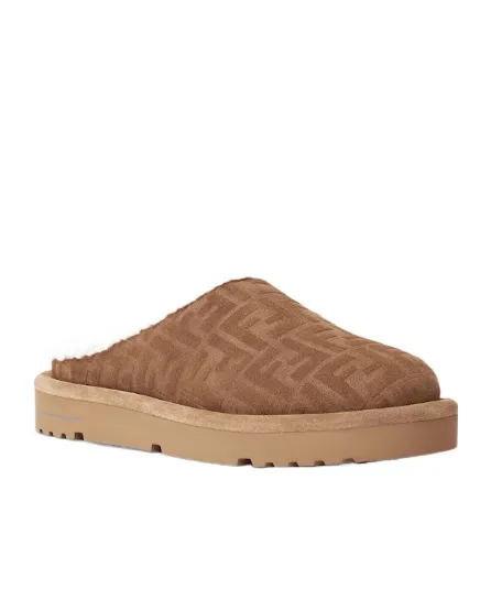 Fendi Ff Embeoosed Slip-On Sabots