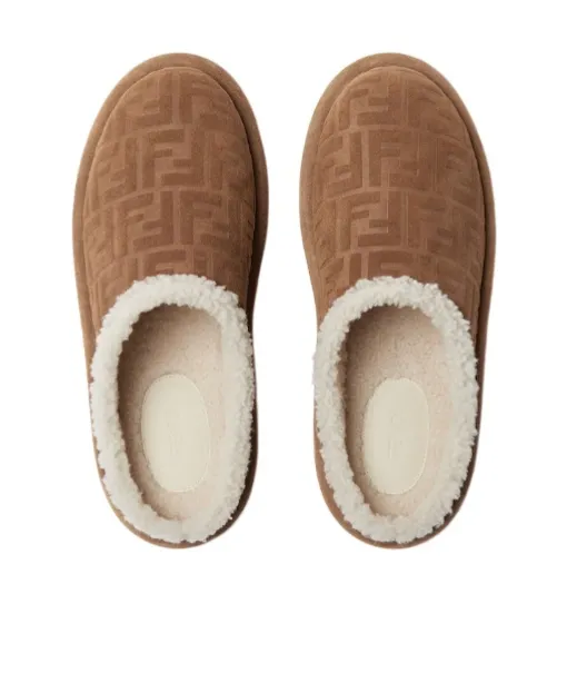 Fendi Ff Embeoosed Slip-On Sabots