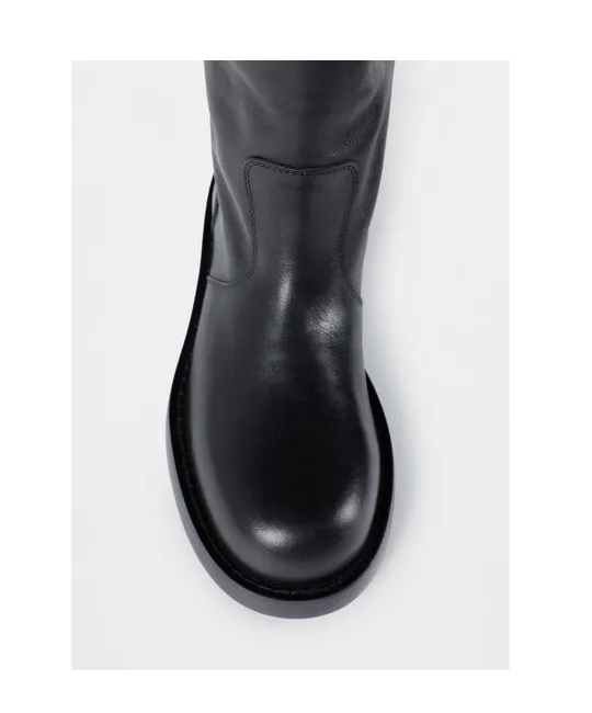 Double-Buckle Calfskin Boots