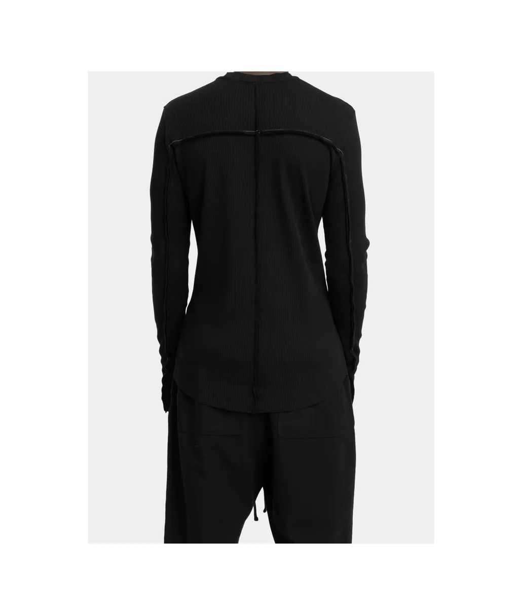 Ribbed Crew-Neck Sweater