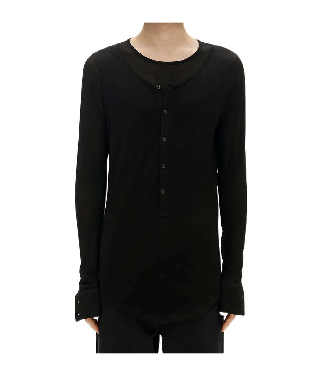 Leo Buttoned Cotton Top