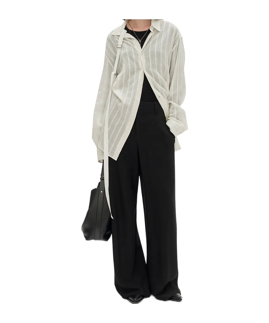 Draped-Detail Pants