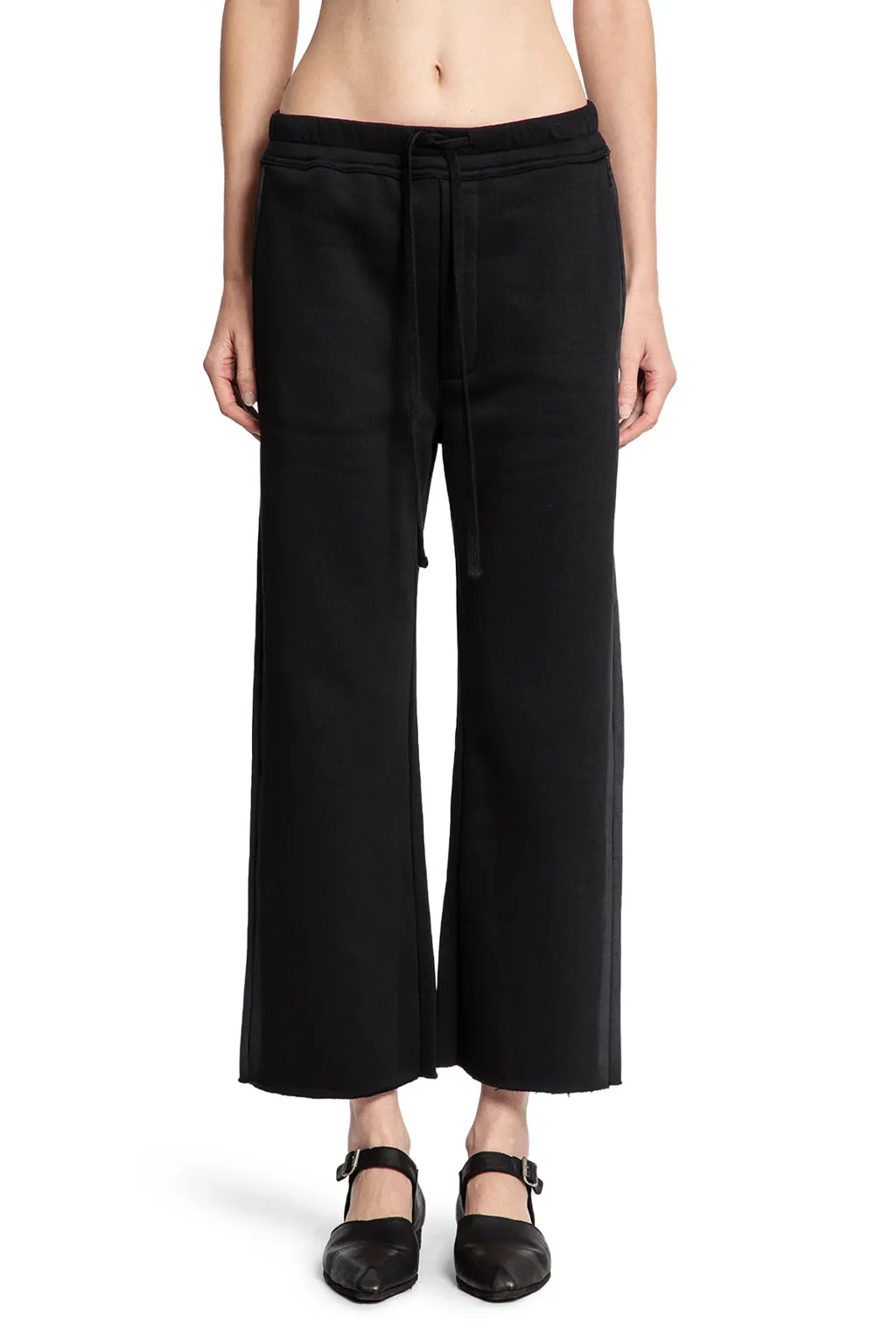 Side-Stripe Raw-Edge Track Pants