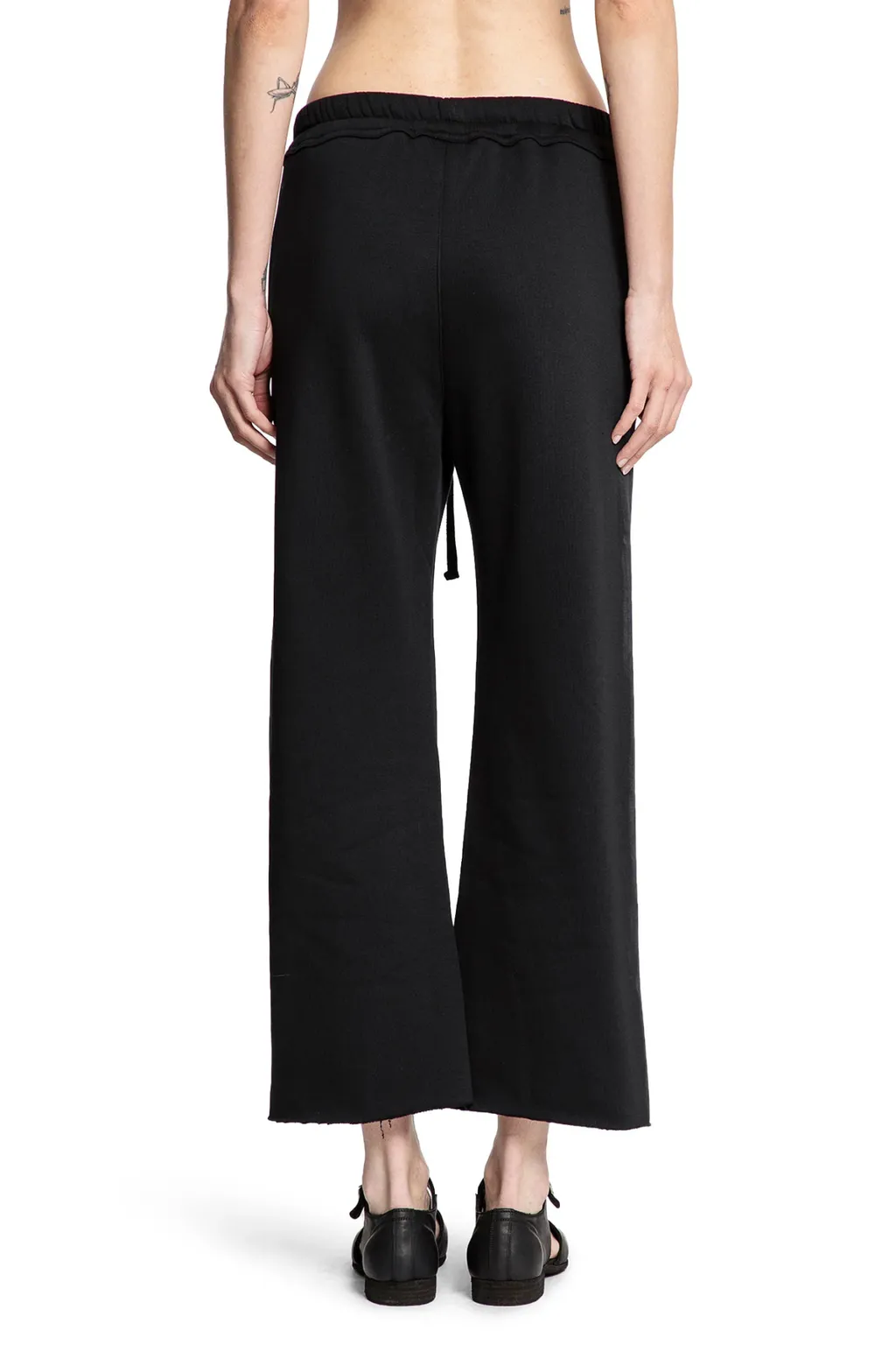 Side-Stripe Raw-Edge Track Pants