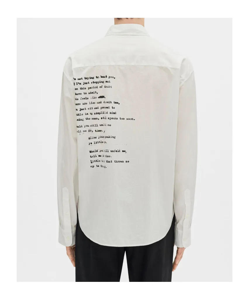 Text-Print Cotton Shirt