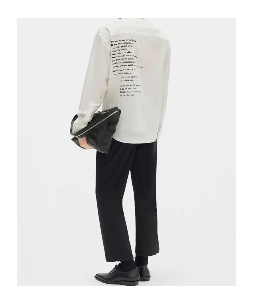 Text-Print Cotton Shirt