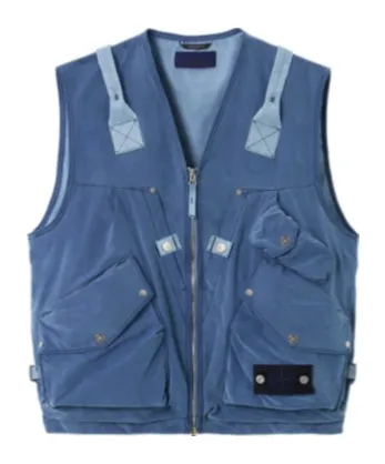 Stone Island Logo Patch V-Neck Vest