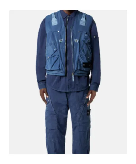 Stone Island Logo Patch V-Neck Vest