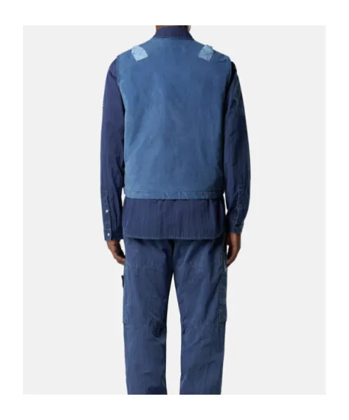 Stone Island Logo Patch V-Neck Vest