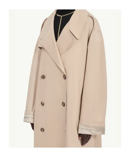 Mm6 Maison Margiela Double-Breasted Oversized Trench Coat