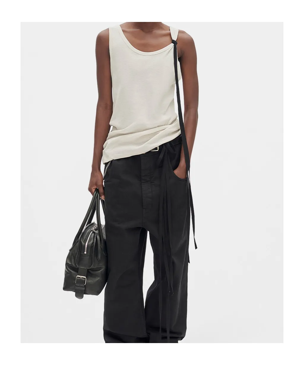 Seva Ribbed Grosgrain-Ribbon Top