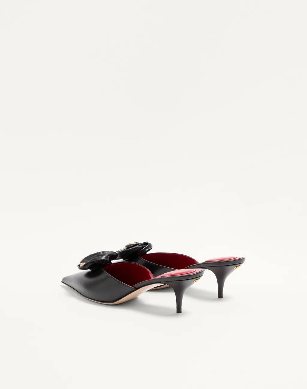 Drip Rose Kidskin Mule With Crystals 55Mm