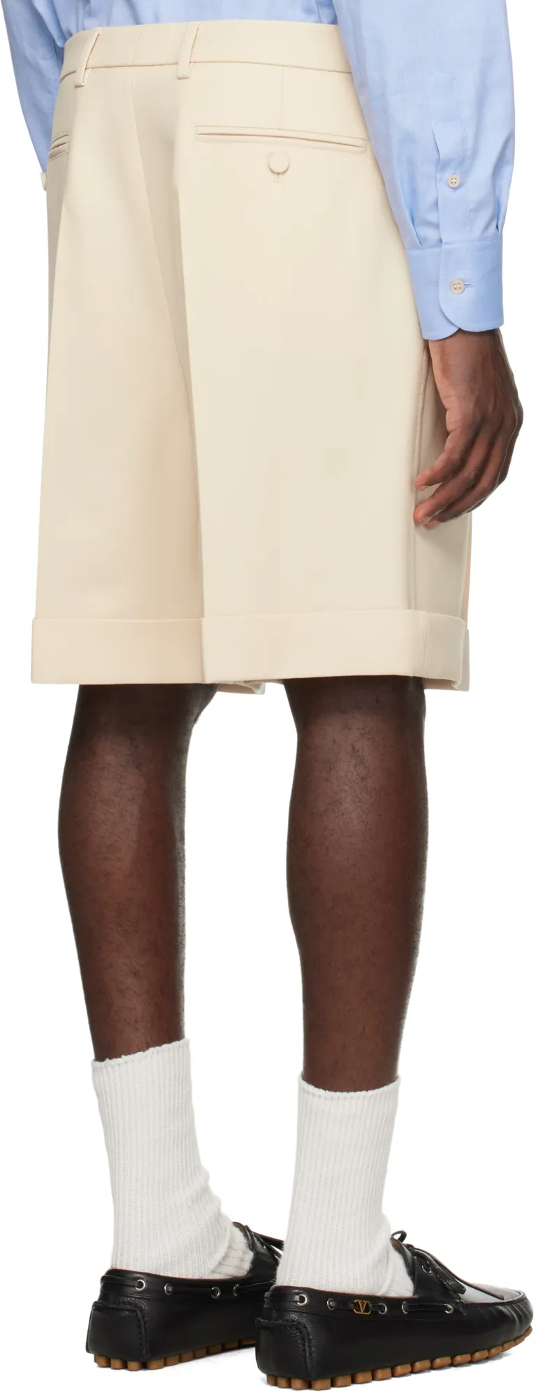 Pleated Cuffed Shorts