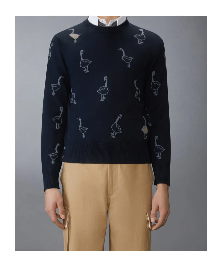 Thom Browne Long-Sleeved Crewneck Jumper