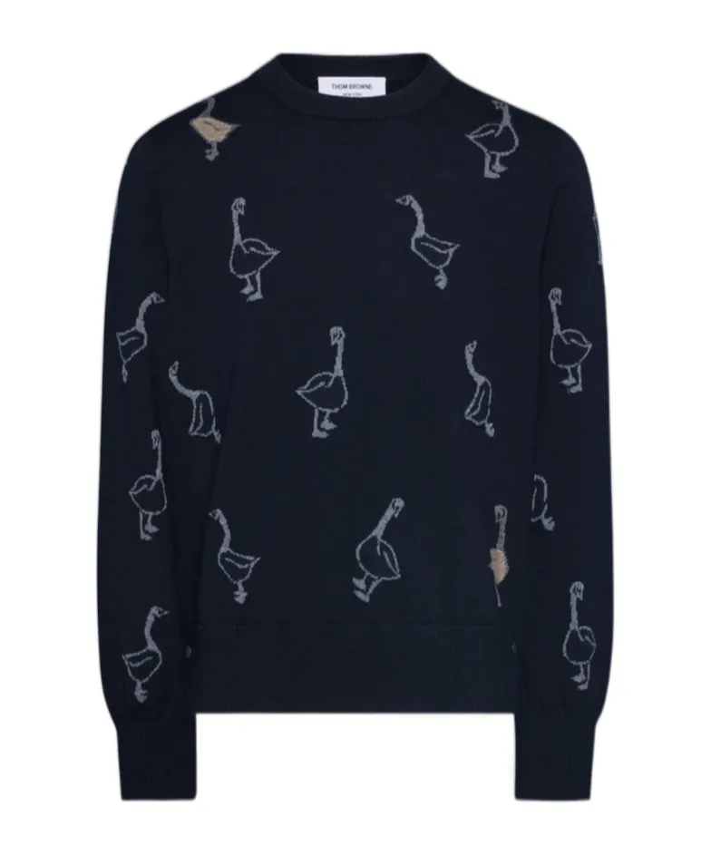 Thom Browne Long-Sleeved Crewneck Jumper